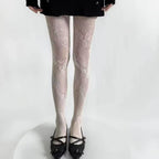 2025 New Tights Women Sexy Lace Floral Thigh High Stockings Pantyhose Lingerie Hosiery Mesh Fishnet Stockings Women Tights