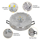 LED Crystal Lamp Embedded Ceiling Light for Home Living Room Corridor Decorative Ceiling Lamp Porch Balcony Indoor Lighting