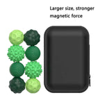 New Stress-Relief Magnetic Ball Toy Durable Rubber Fidget Spinner Toy Multicolor Novelty Relax Gadget for Adults and Youngsters