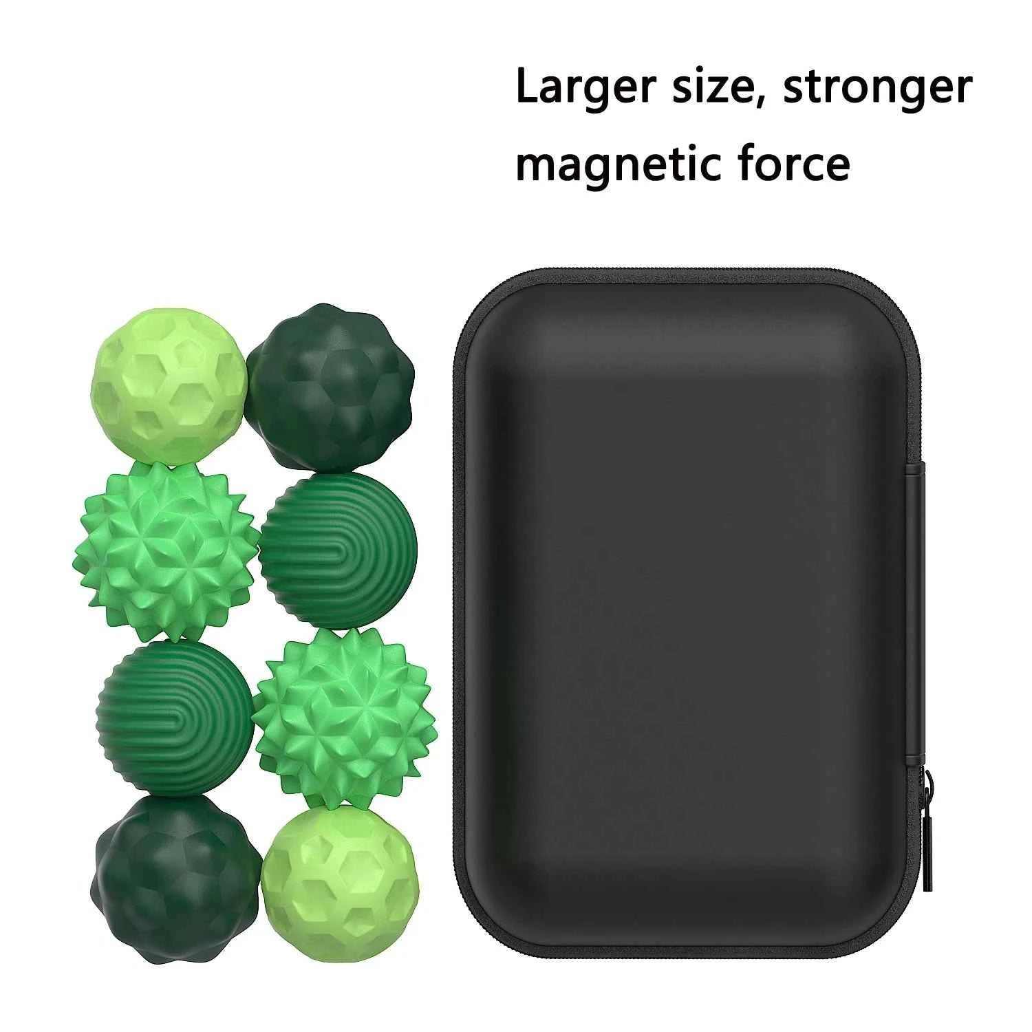 New Stress-Relief Magnetic Ball Toy Durable Rubber Fidget Spinner Toy Multicolor Novelty Relax Gadget for Adults and Youngsters