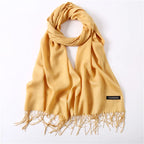 Fashion Solid Scarf Women Cashmere Soft Winter Warm Scarves Hijab Female Long Headband Shawl Wraps Bandana Foulard 2022 Echarpe