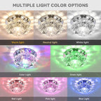 LED Crystal Lamp Embedded Ceiling Light for Home Living Room Corridor Decorative Ceiling Lamp Porch Balcony Indoor Lighting