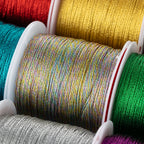 Metallic Beading Thread Cord – Rose Gold & Silver for DIY Jewelry