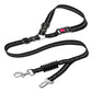 Adjustable Heavy-Duty Dog Car Seat Belt – Striped Nylon Safety Leash for Large Dogs