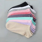20 Pairs Women/Men Family Matching Short Socks, Black & Grey Series With Bow, Heart, Stripe