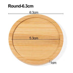 Simple Style Home Decoration Succulents Bonsai Holder Round Square Flowerpot Base Hexagon Rectangle Bamboo Wood Tray
