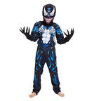 Kids Black Spider Superhero Costume – 3D Spandex Jumpsuit