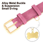 Personalized Dog Collar Custom Engraved PU Leather Dog Collars Free Engraving ID Tag Nameplate For Small Medium Large Dogs - WTN Essentials 