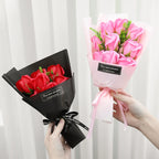 Rose Artificial Flowers Bouquet Valentine's Day Gift Decoration for  Girlfriend Gift Mother's Day Decor Fake Flower DIY Ornament