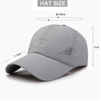 Summer Outdoor Sports Cap Golf Fishing Hat Quick Drying Sun Hat Adjustable Unisex Baseball Cap for Women Men