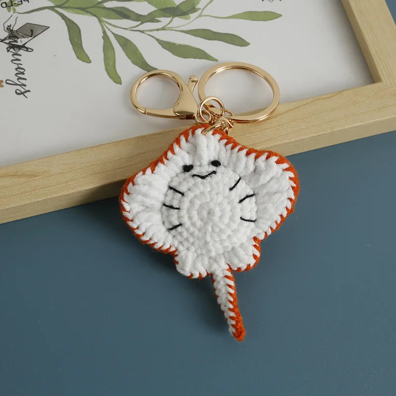Ocean Animal Crochet Keychain Tropical Fish Bag Charm