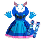 Girls Stitch Cosplay Dress – Cartoon Princess Costume Outfit