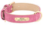 Personalized Dog Collar Custom Engraved PU Leather Dog Collars Free Engraving ID Tag Nameplate For Small Medium Large Dogs - WTN Essentials 
