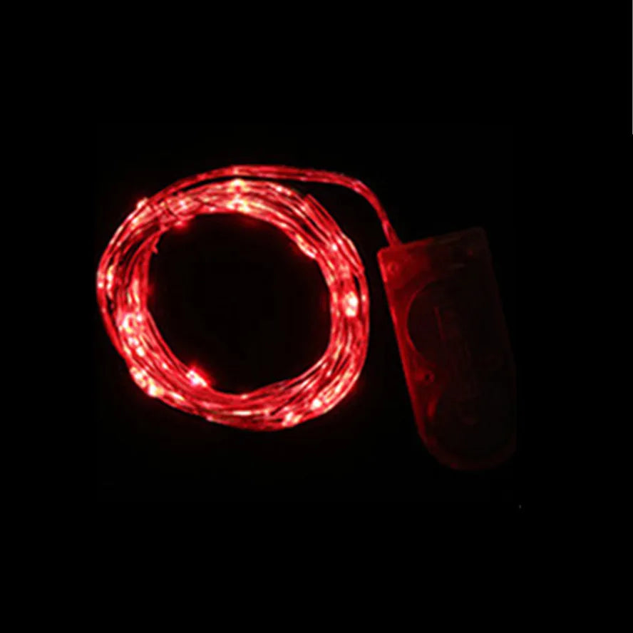 1m 2m 3m 5m Led Copper Wire Fairy Lights  Battery Powered Holiday Lighting Fairy Christmas Tree Garland Wedding Party Decoration