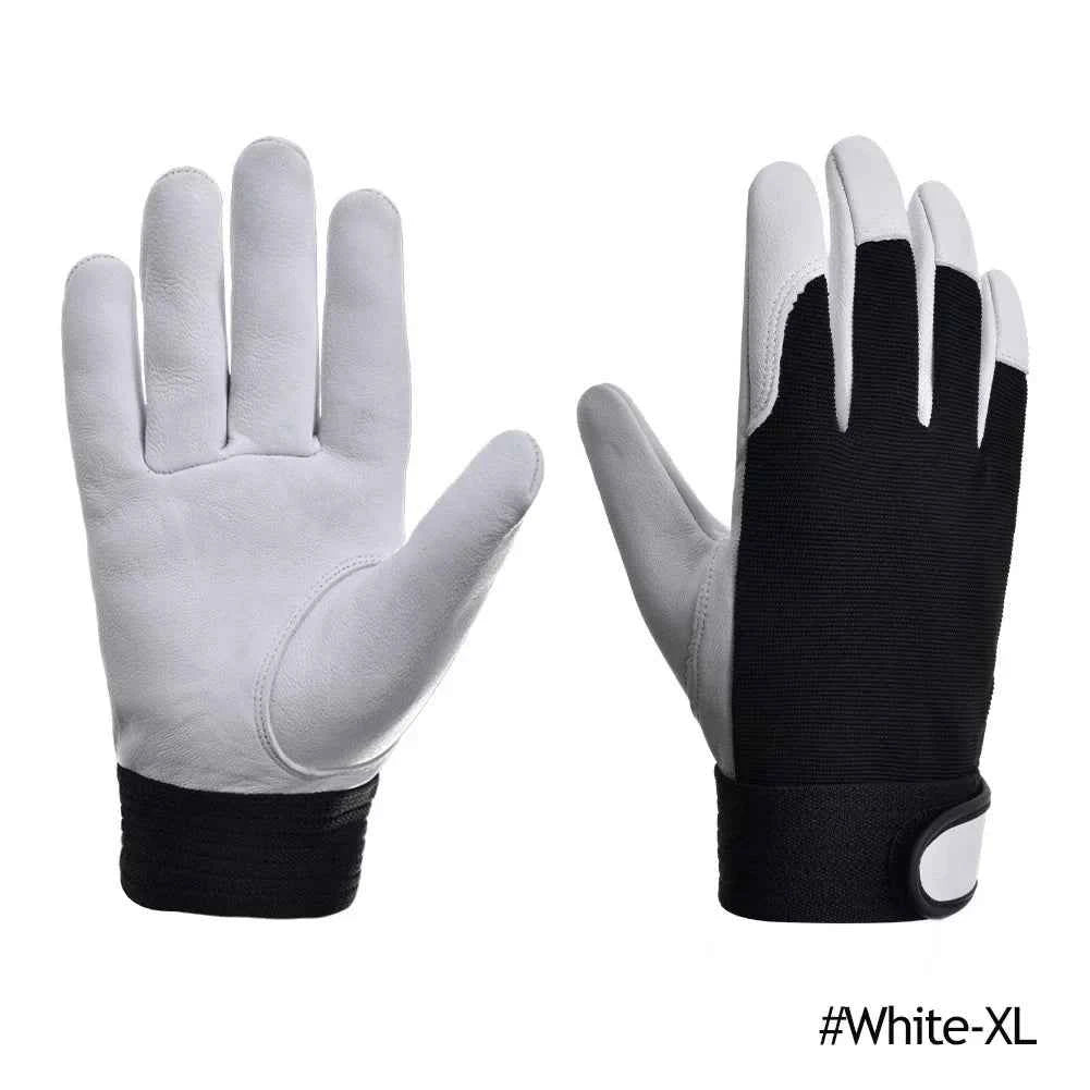 Cowhide Leather Work Gloves Safety Labour Protection Garden Sports Motorcycle Driver Workers Work Welding Wear-resistant Gloves