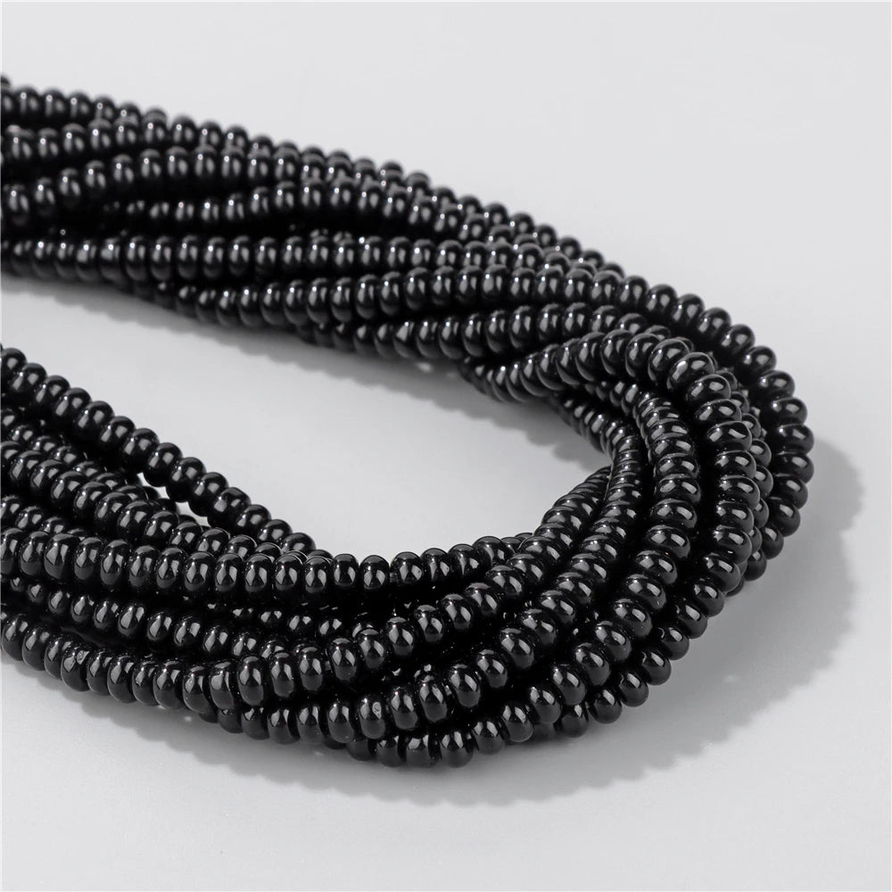 Natural Flat Round Stone Beads Abacus Shape Jaspers Quartzs Gems Beads For DIY Necklace Earrings Jewelry Making Accessori 2*4mm