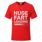Huge Fart Loading Men's T-shirt Humor Tee Joke Gag Tshirt for Dad Gifts Guys Male Clothes Short Sleeve Tees Funny Graphic Tops