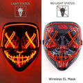 Wireless Neon LED Purge Mask – Glowing Halloween Cosplay Mask