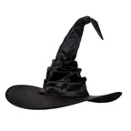 Halloween Folds Witch Wizard Black Hat Party Cosplay Costume Headgear Devil Cap Props Women Costume Accessory for Cosplay Party