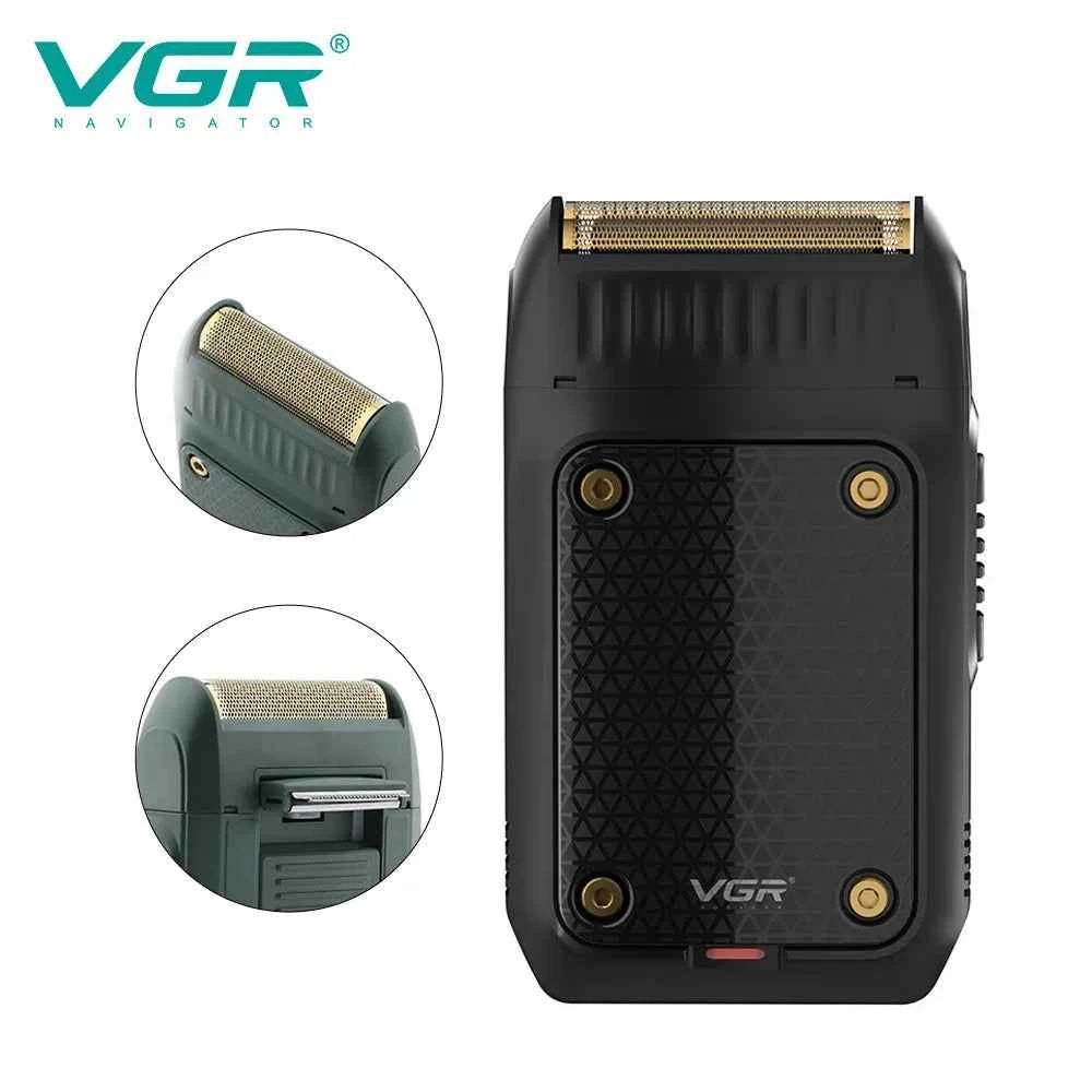 VGR 353 Beard Shaver Professional Hair Trimmer Electric Face Shaving Machine Men's USB Charging Safety Face Shaver for Men