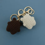 Cute Bear Couple Crochet Keychain Matching Animal Charm
