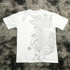 Classic Y2K Gothic Style T-shirt Print Oversized T Shirt High Street Shirts Gothic Round Neck Cotton Tops New Mens Women T Shirt