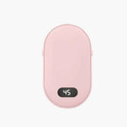 Double-sided heating with two temperature settings, this pocket hand warmer can be recharged