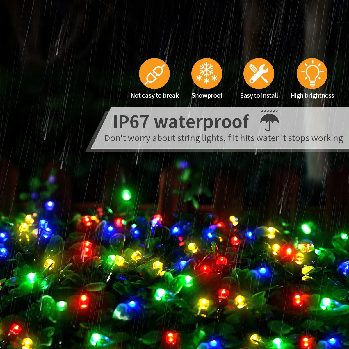 1000-100LEDS LED Strip Halloween String Lights 8 Modes Indoor Party Room Outdoor Patio Garden Christmas Decoration Lamp 10M-100M