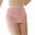 Sexy See Through Black Slim Ultra thin Mini Short Skirts Bodycon Wrap Hips silk Skirt for Woman Spring Summer Fashion Lingerie
