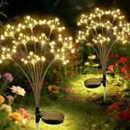 Waterproof Outdoor Solar Firework Sway Lights, Decorative Flower Lamp for Patio Garden Yard Atmosphere Lighting