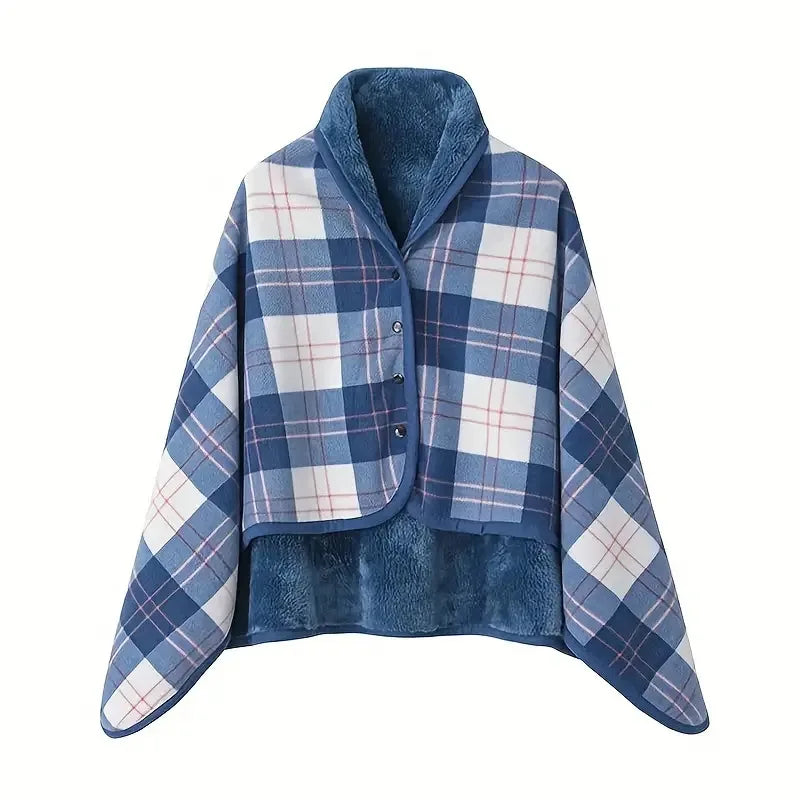 1PC Flannel Shawl Blanket Wearable Lazy Casual Office Warmth Shawl Blanket for Comfort And Style