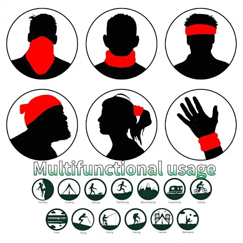 Summer Breathable Cycling Face Mask Bandana UV Protection Outdoor Face Cover for Running Hiking Skiing Hunting Men Women