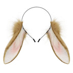 Animal Rabbit Ears Headband Faux Fur Bunny Headwear Plush Hairband Party Cosplay Costume Accessories