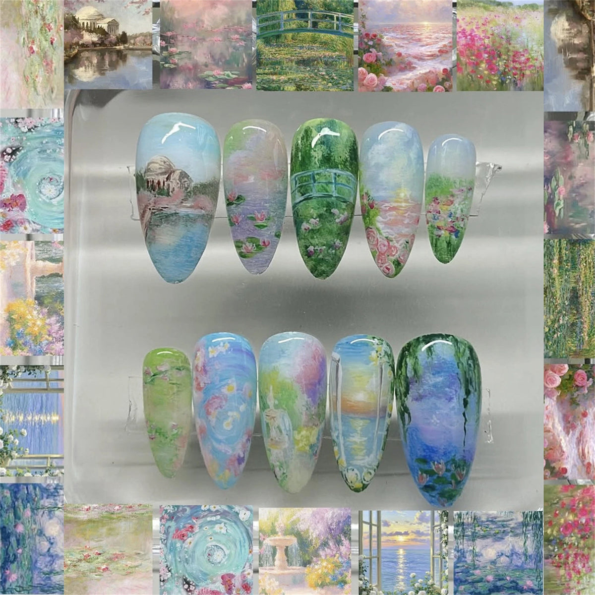 24pcs Gradient Black False Nails Cute Cartoon Cat's Eye Forest Elf Girl Press On Nails Glossy Almond Sweet Cool Fake Nail Tips