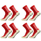 1/4 pairs Anti-slip Soccer Women Men Outdoor Sport Grip Football Yoga Socks