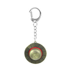Classic Anime Keychain Straw Hat Pendant Metal Key Chains For Fans Cosplay Keyrings Accessories Jewelry