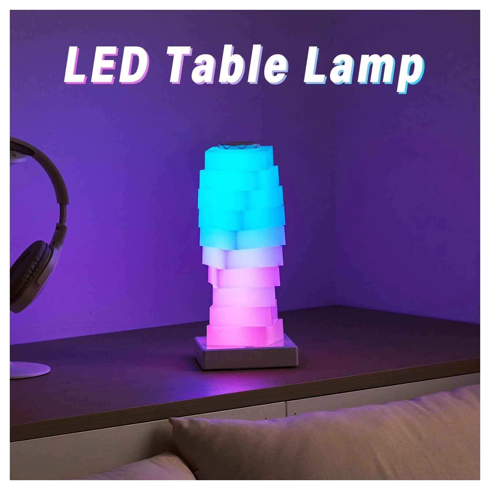 Creative DIY Table Lamp RGB 16 Color Options for Living Room Bar Decor LED light touch switch Multi step light