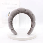 Sponge Spa Headband Velvet Washing Face Wide Padded Headband Skin Care Makeup Removal Shower for Women Girls Hair Accessories