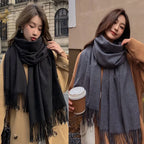New Black Scarf Cashmere Woman Wool Ladies Scarf Warm Checkered Scarf Women's Winter Scarves Autumn XWJ07