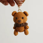 Cute Couple Bear Crochet Keychain Animal Bag Charm