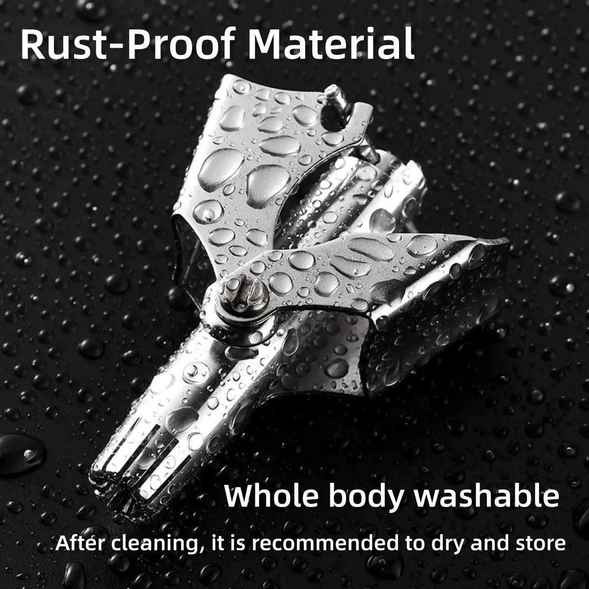 LISI Washable Portable Manual Nose Hair Trimmer for Men & Women Waterproof Stainless Steel Ear Hair Trimmer with Cleaning Brush