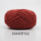 40-50g/Set 4ply Milk Cotton(80%) Knitting Yarn Needlework Dyed Lanas For Crochet Craft Sweater Hat Dolls At Low Price