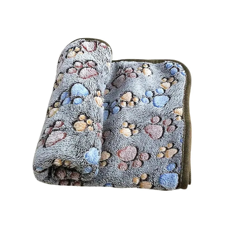 Soft Fluffy Pet Blanket – Cute Cartoon Pattern