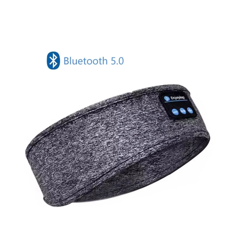 HUAWEISHI Bluetooth 5.0 Earphones Sports Sleeping Headband Elastic Wireless Headphones Music Eye Mask Wireless Headset Headband