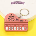 1 Pcs Creative Mini Electronic Piano Keychain Pendant Luminous Music Toy Small Gift
