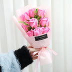 Rose Artificial Flowers Bouquet Valentine's Day Gift Decoration for  Girlfriend Gift Mother's Day Decor Fake Flower DIY Ornament