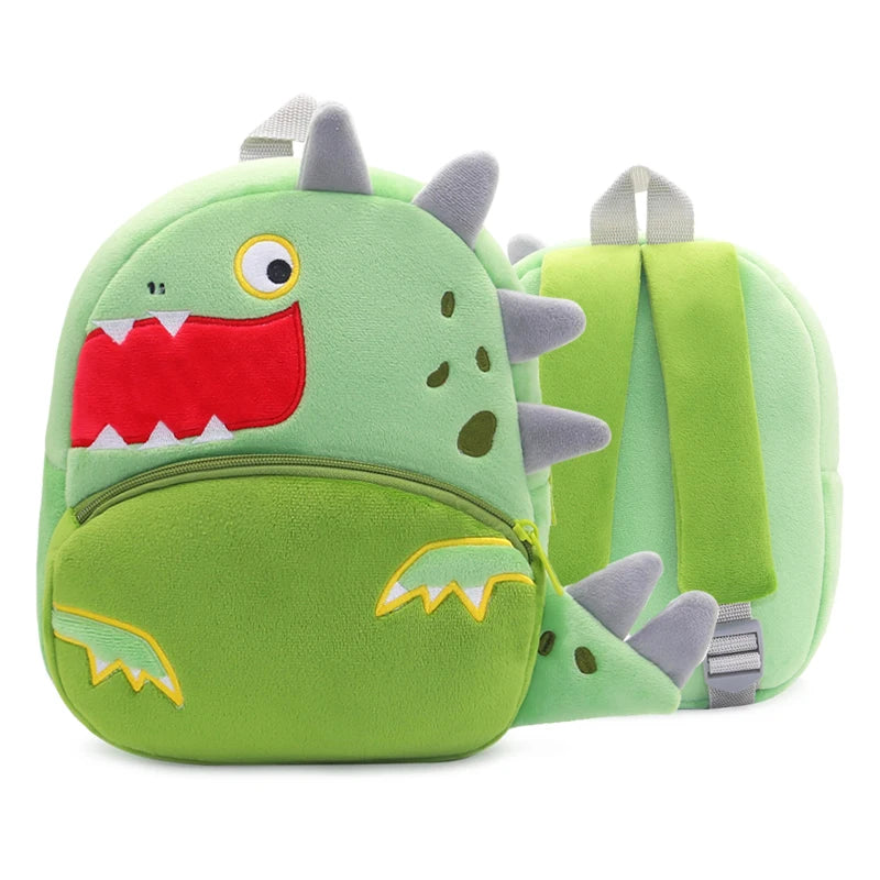 Cute Cartoon Animal Plush Backpack Soft Children Kindergarten Schoolbag Toddler Travel Bag Gift For Girls Boys
