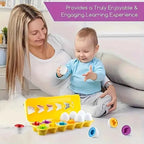 Color & Shape Matching Egg Toy Set – Montessori Learning Puzzle