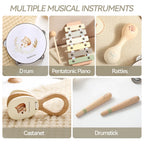 Musical Instruments Montessori Music Baby 0 12 Months Toys Drum Xylophone Kids Early Educational Wooden Instruments Baby Toys