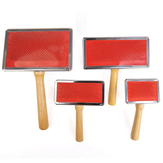 Wool Carding Comb Shedding Tool Pet Cleaning Spinning Needle Grooming Cats Supplies Dogs Hair Wooden Handle Slicker Brush Profes - WTN Essentials 